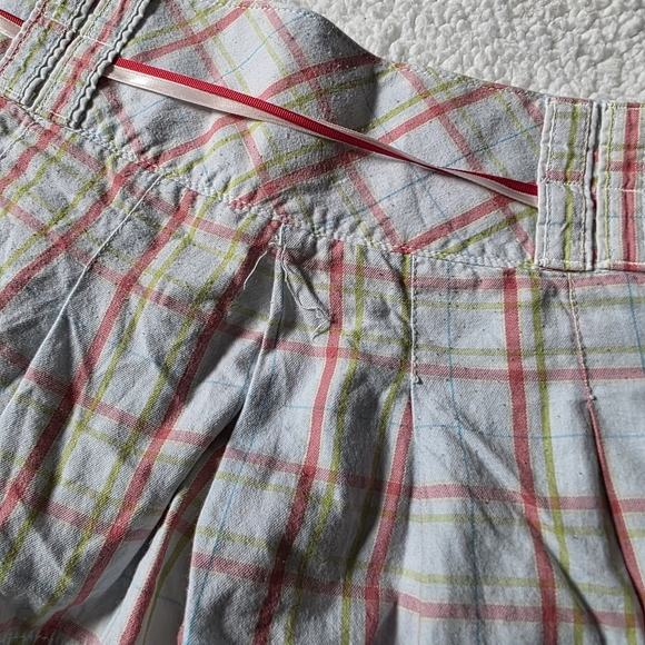 Abercrombie vintage pink and blue pleated miniskirt - Picture 6 of 6